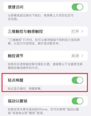 南圣镇苹果授权维修站分享iPhone轻点无法唤醒怎么办 