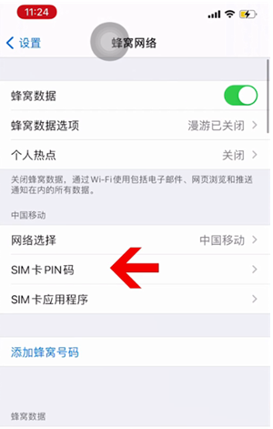 南圣镇苹果14维修网分享如何给iPhone14的SIM卡设置密码 