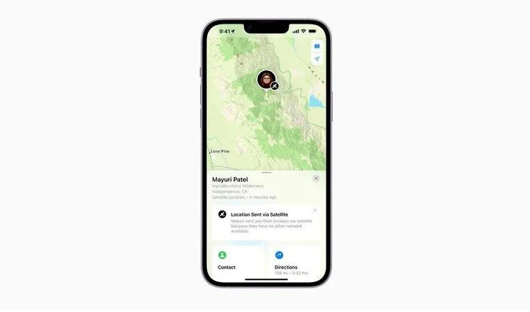 南圣镇苹果14维修分享iPhone14系列中 FindMy功能通过卫星分享位置方法教程 